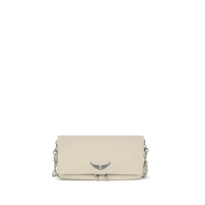 Zadig & Voltaire Cream Calf Leather Bos Taurus Shoulder Bag