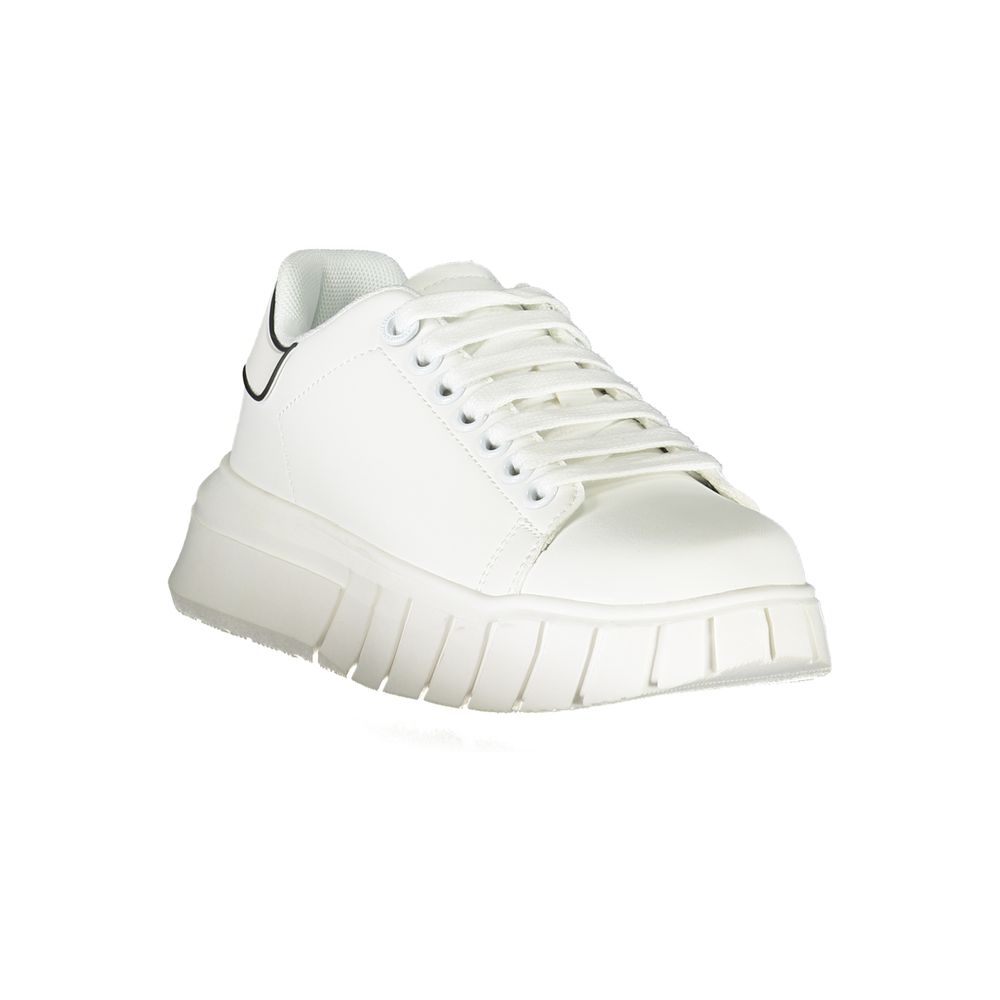 Gaelle Paris White Polyurethane Women Sneaker