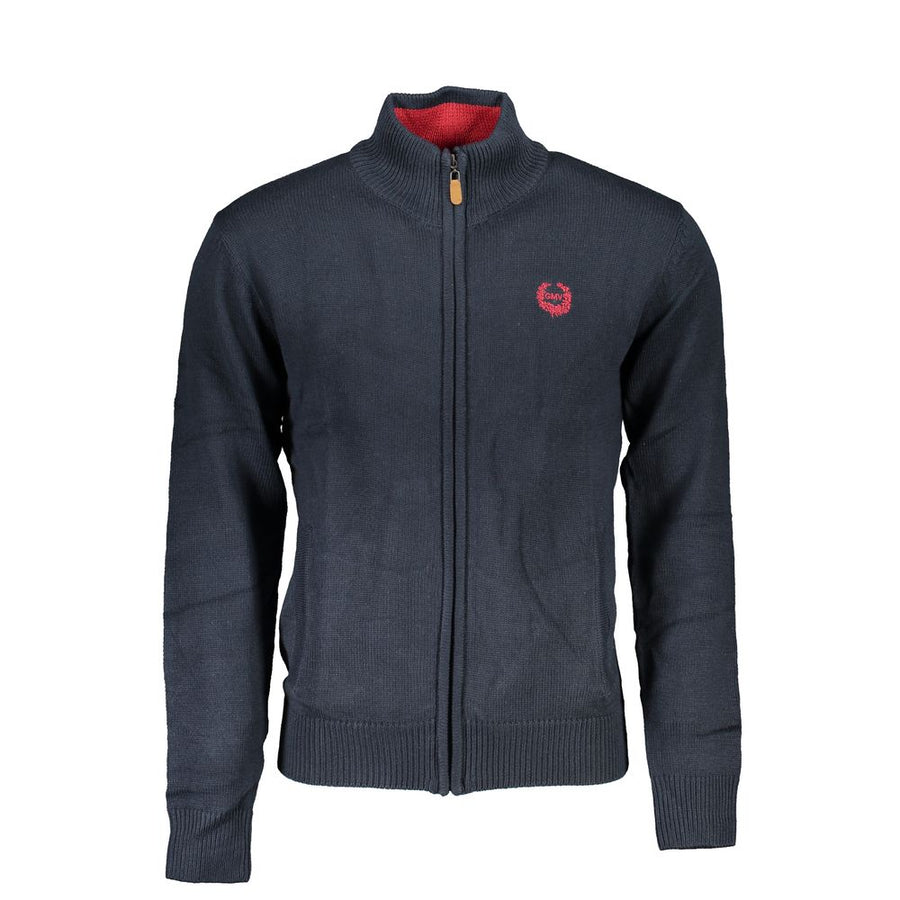 Gianmarco Venturi Blue Cotton Men's Cardigan