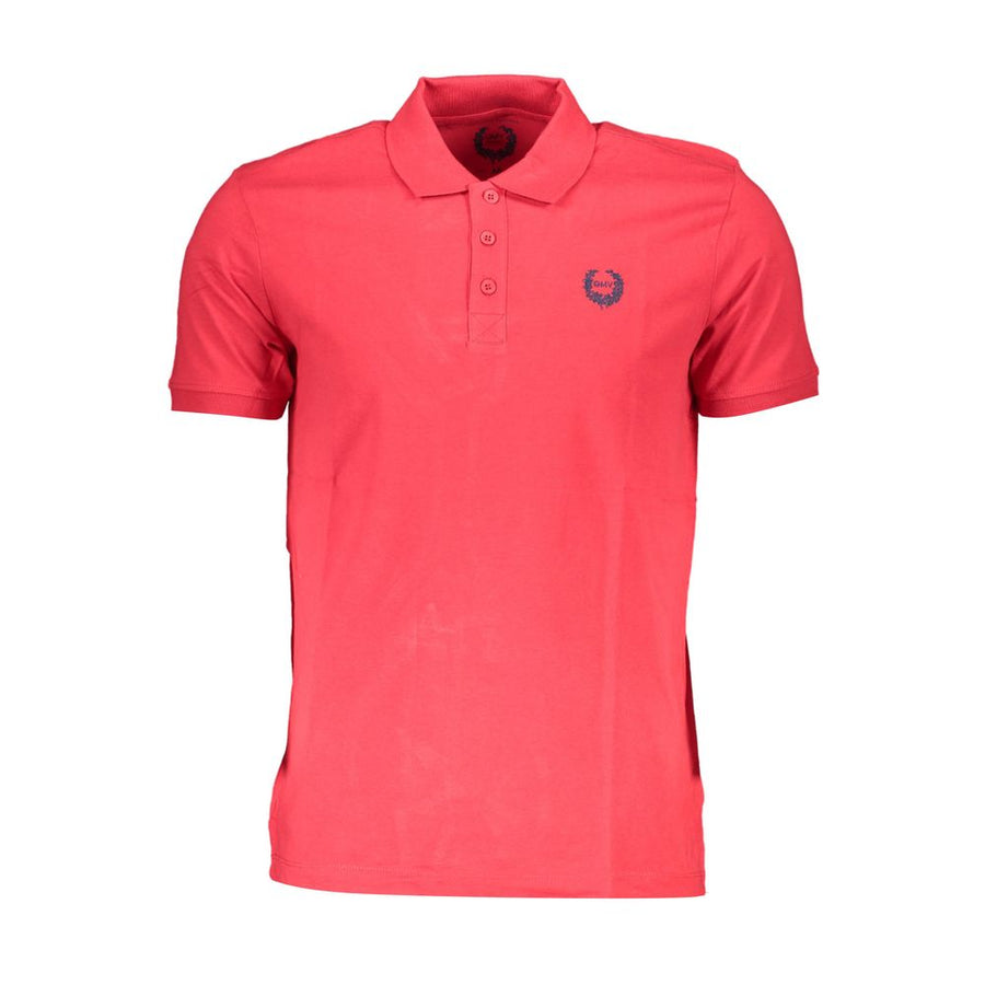 Gianmarco Venturi Red Cotton Men Polo Shirt