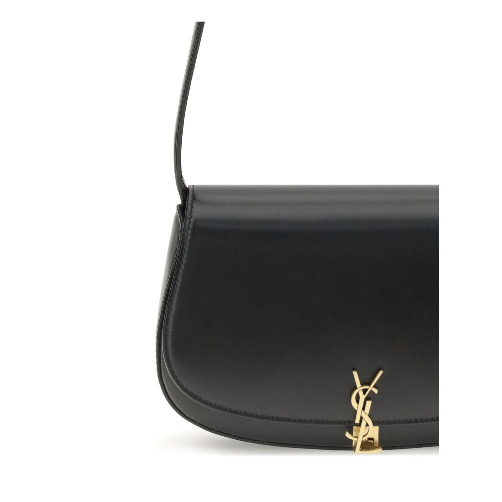 Saint Laurent Black Calf Leather Bos Taurus Shoulder Bag