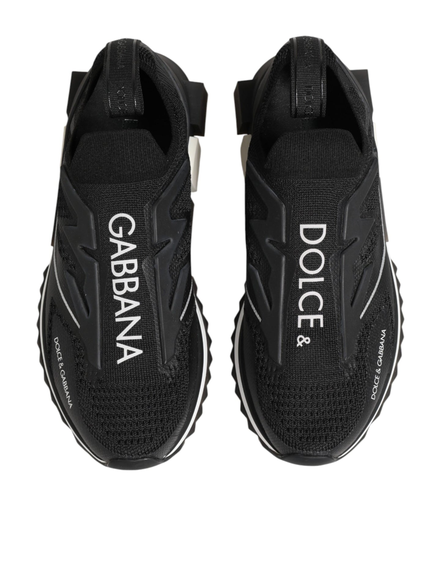 Dolce &amp; Gabbana Schwarze SORRENTO Sport Stretch Sneakers Schuhe