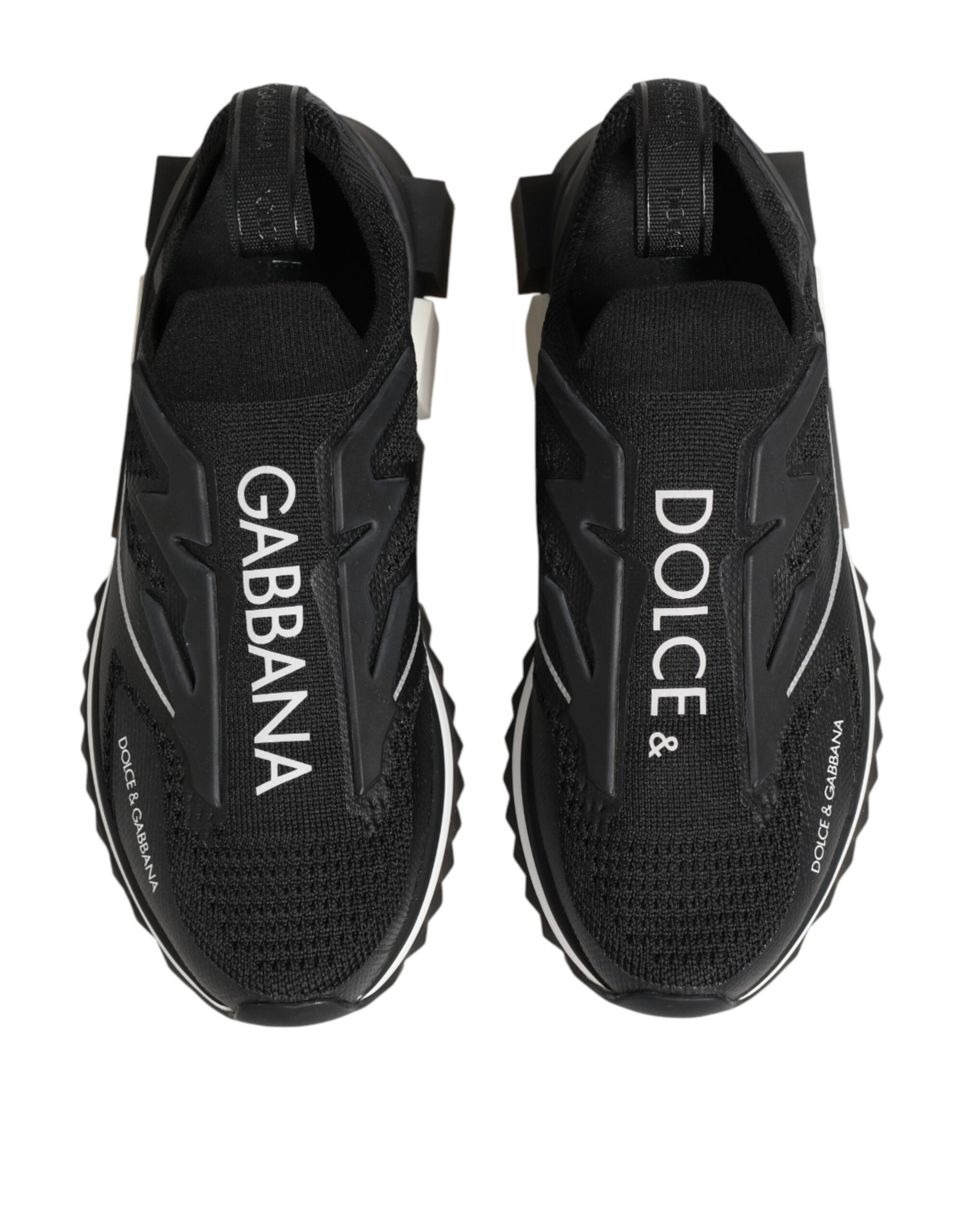 Dolce &amp; Gabbana Schwarze SORRENTO Sport Stretch Sneakers Schuhe
