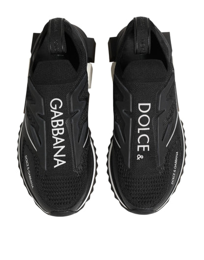 Dolce &amp; Gabbana Schwarze SORRENTO Sport Stretch Sneakers Schuhe