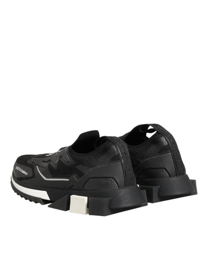 Dolce &amp; Gabbana Schwarze SORRENTO Sport Stretch Sneakers Schuhe