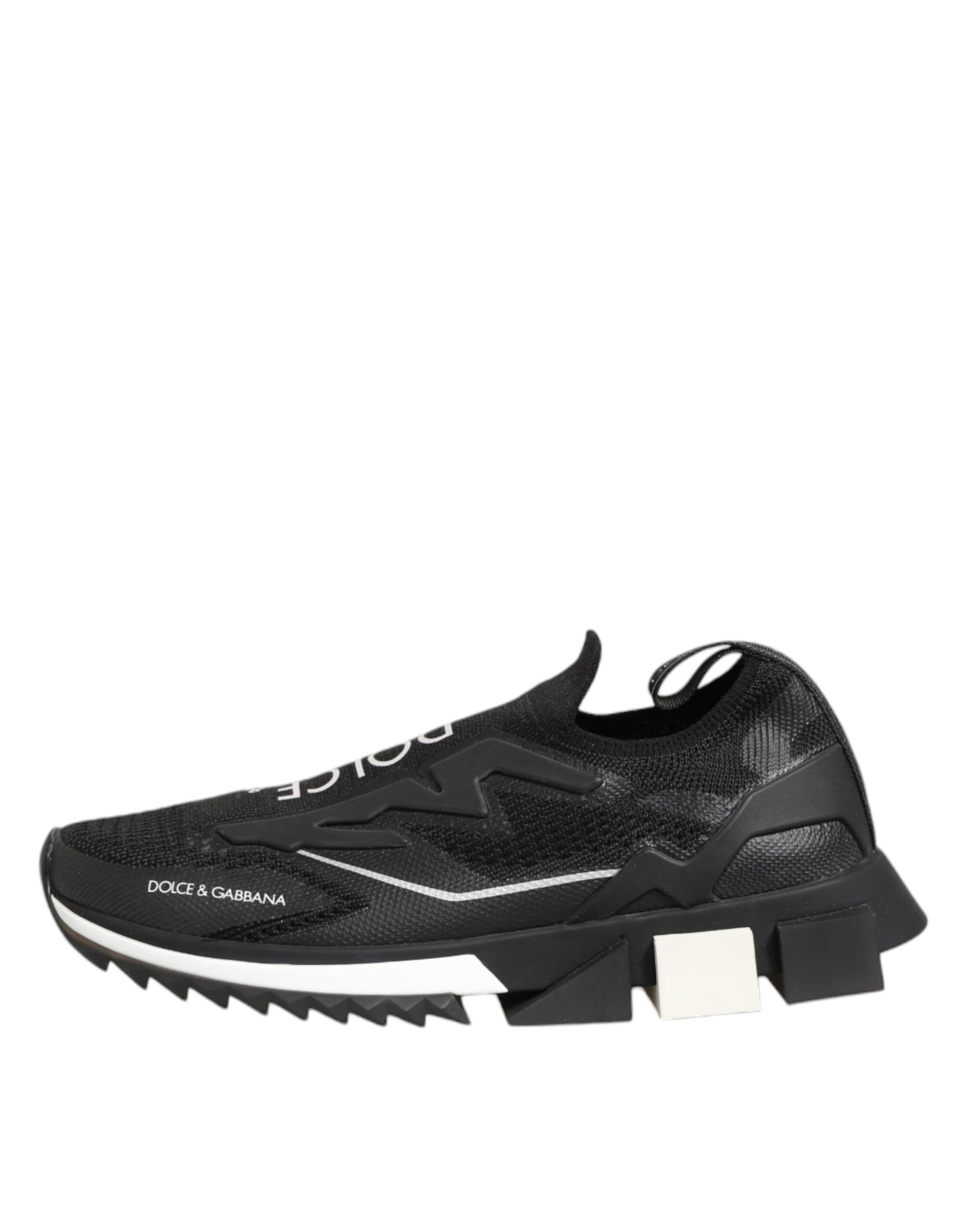 Dolce &amp; Gabbana Schwarze SORRENTO Sport Stretch Sneakers Schuhe