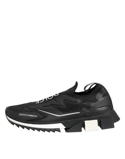 Dolce &amp; Gabbana Schwarze SORRENTO Sport Stretch Sneakers Schuhe