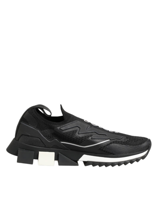 Dolce &amp; Gabbana Schwarze SORRENTO Sport Stretch Sneakers Schuhe