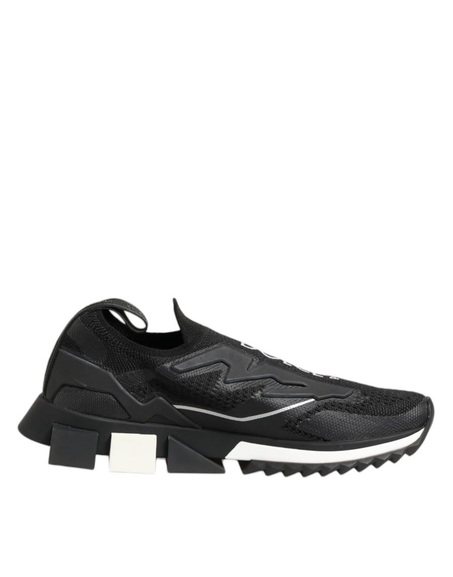 Dolce & Gabbana Schwarze SORRENTO Sport Stretch Sneakers Schuhe