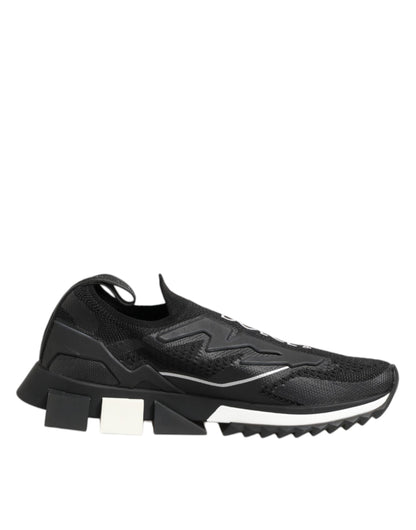 Dolce &amp; Gabbana Schwarze SORRENTO Sport Stretch Sneakers Schuhe
