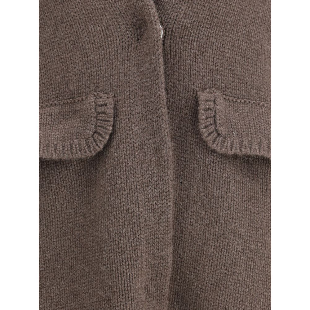 Ella Halblanger Pullover mit Haken- und Ösenverschluss vorne