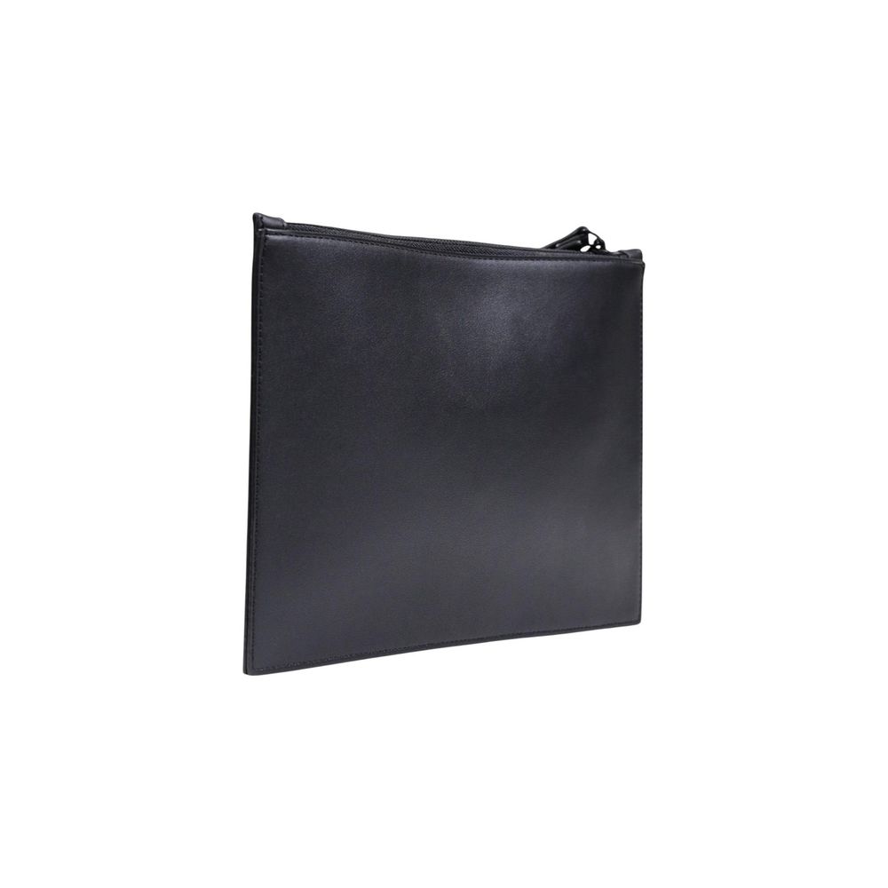 County of Milan Black Polyethylene Clutch Bag