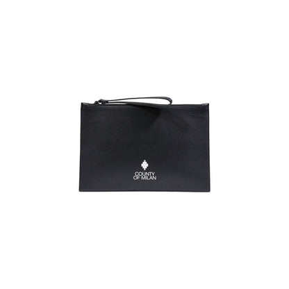 County of Milan Black Polyethylene Clutch Bag