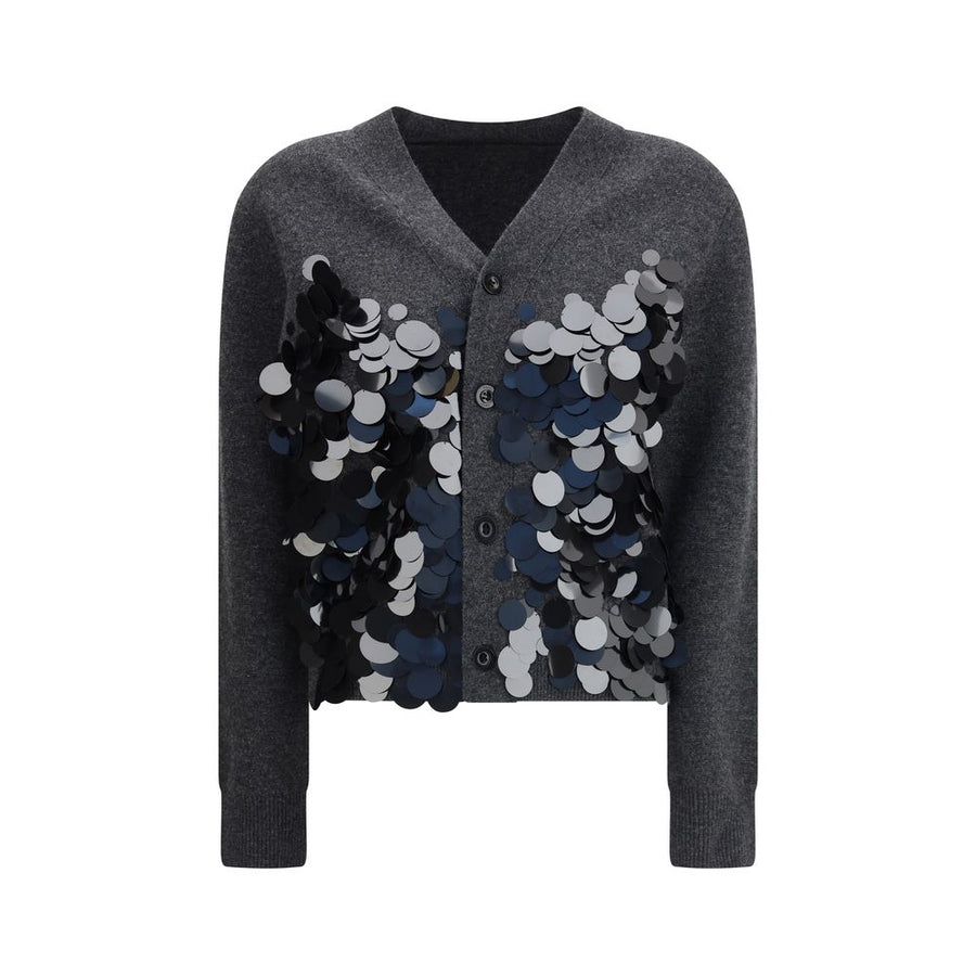 Sacai Sequined Wool Cardigan