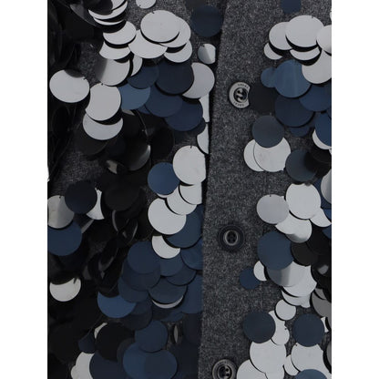 Sacai Sequined Wool Cardigan
