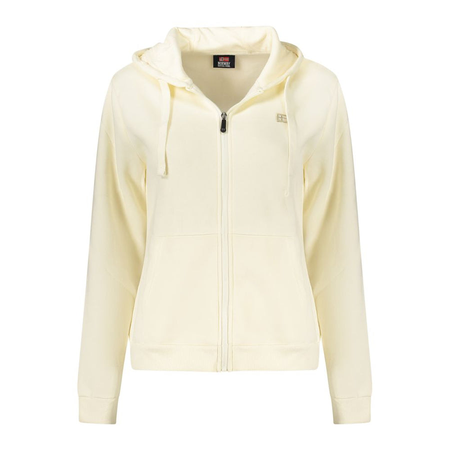Norway 1963 White Cotton Women's Hoodie Sweatshirt