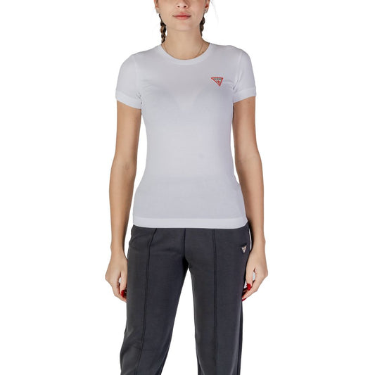 Guess – Weißes Baumwoll-T-Shirt