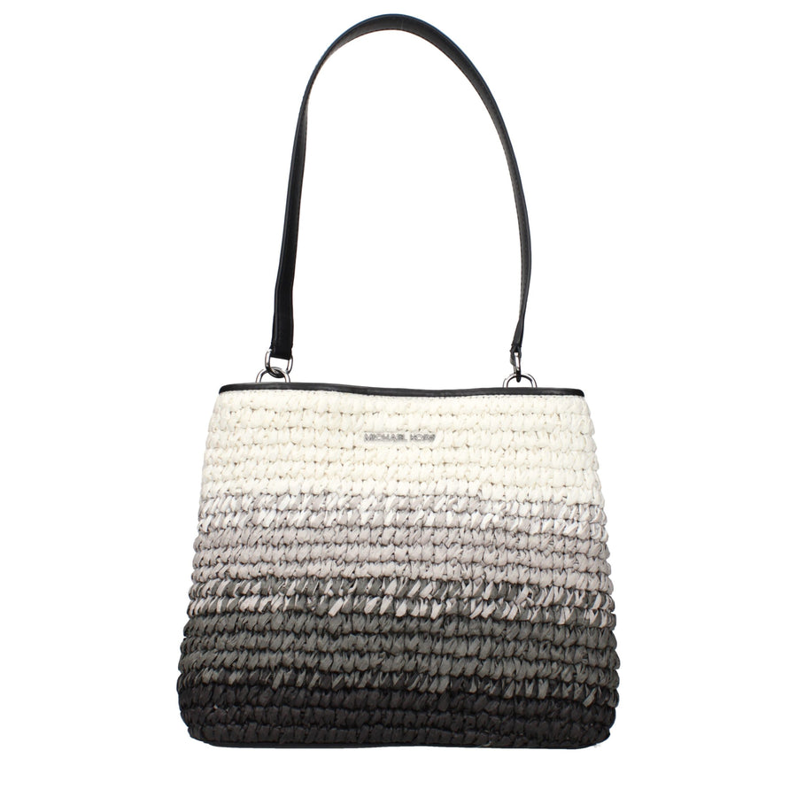 Michael Kors Black Raffia Shoulder Bag