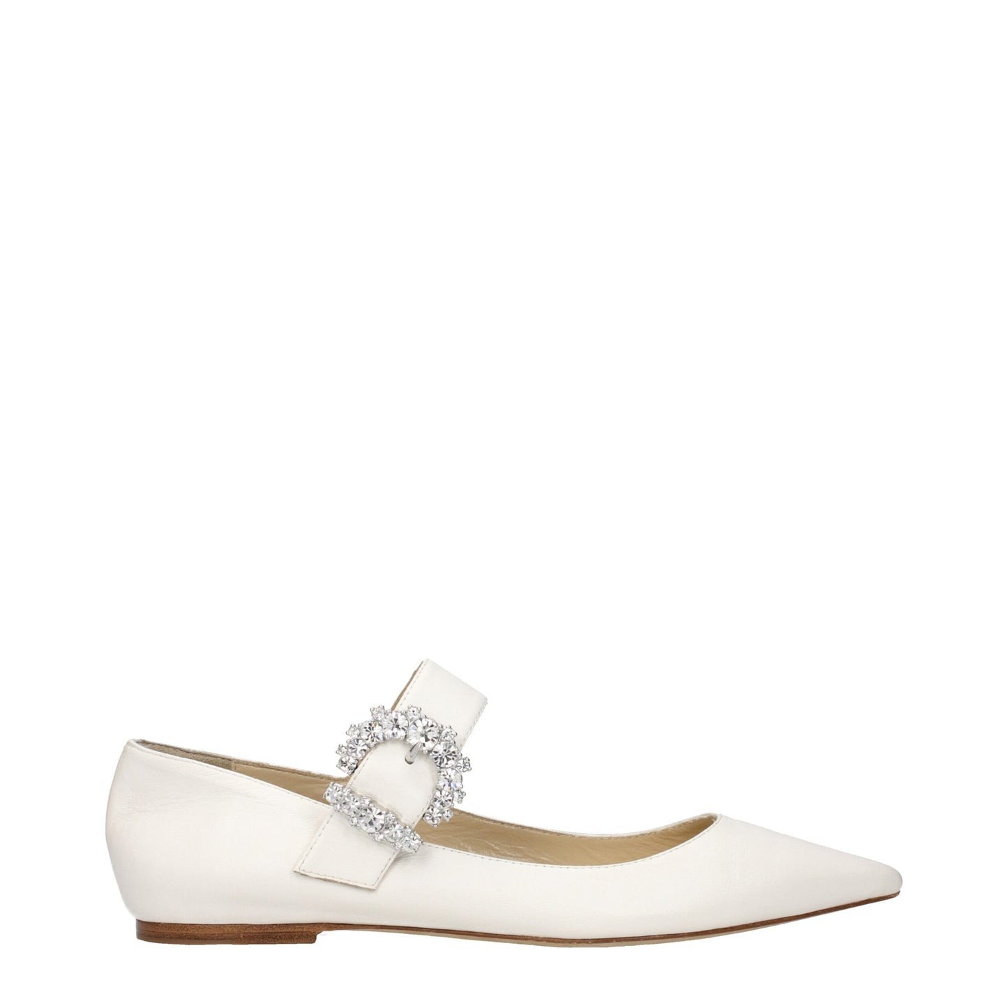 Jimmy Choo – Weiße Ballerinas aus Leder