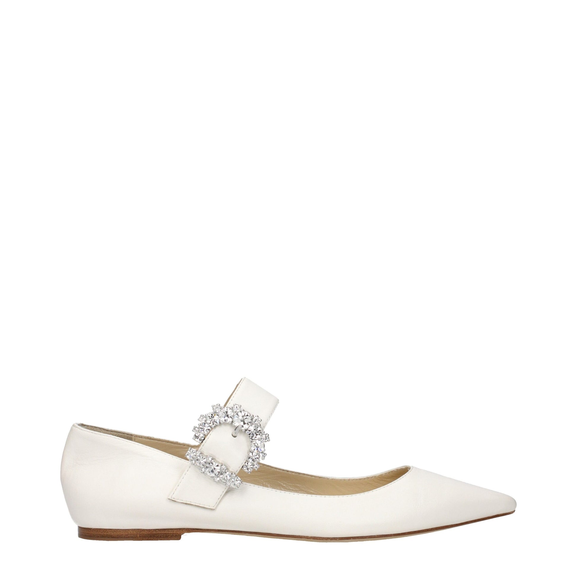 Jimmy Choo – Weiße Ballerinas aus Leder