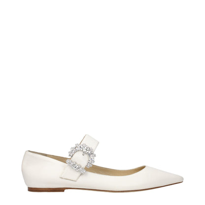 Jimmy Choo – Weiße Ballerinas aus Leder