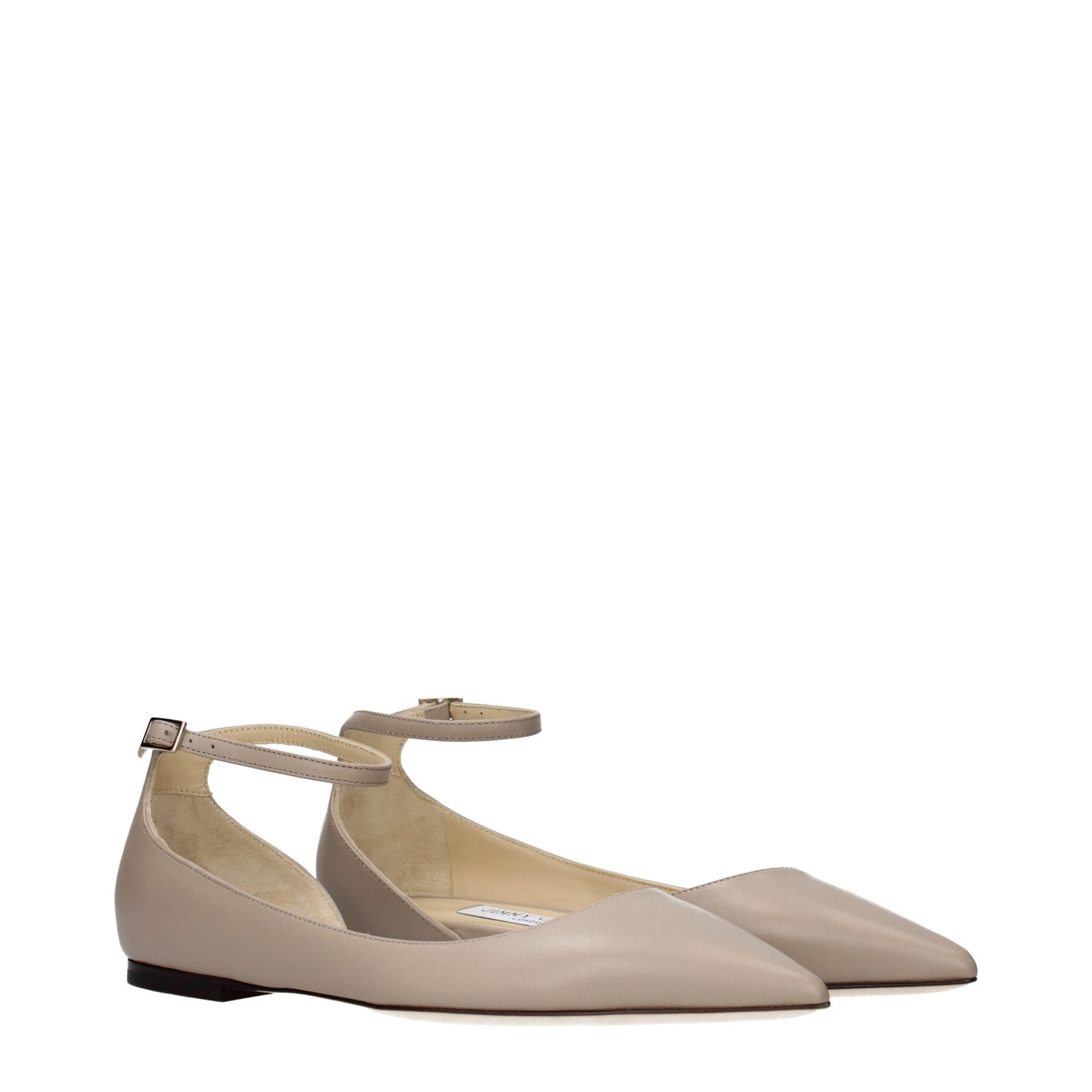 Jimmy Choo Graue Lederballerinas