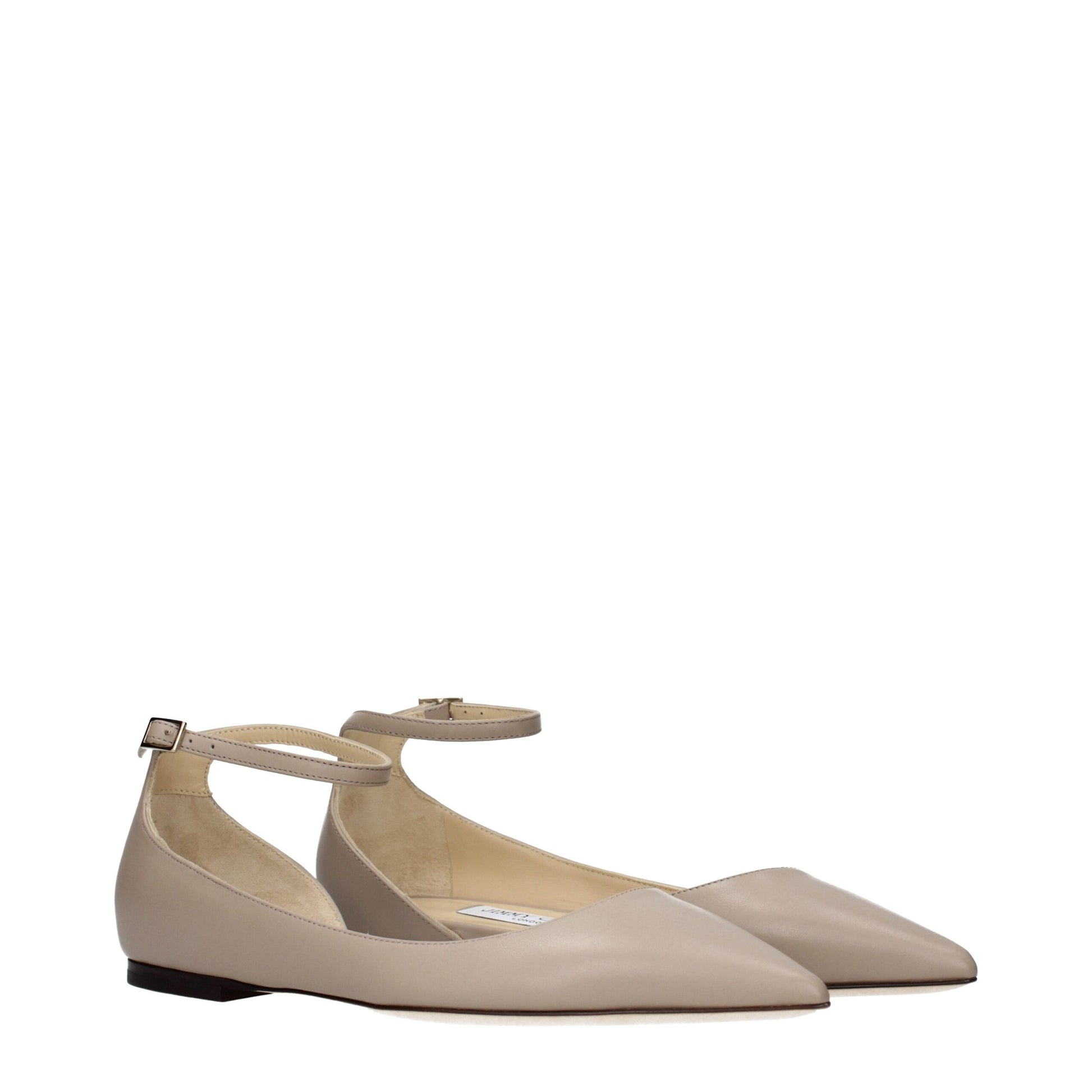 Jimmy Choo Graue Lederballerinas