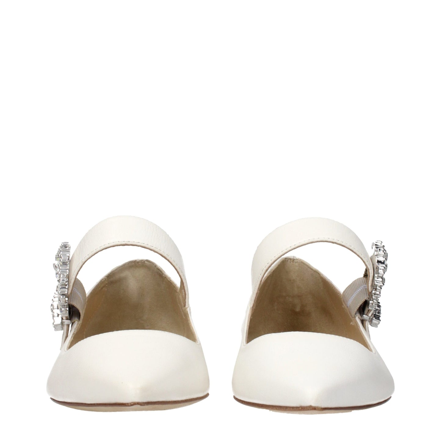 Jimmy Choo – Weiße Ballerinas aus Leder