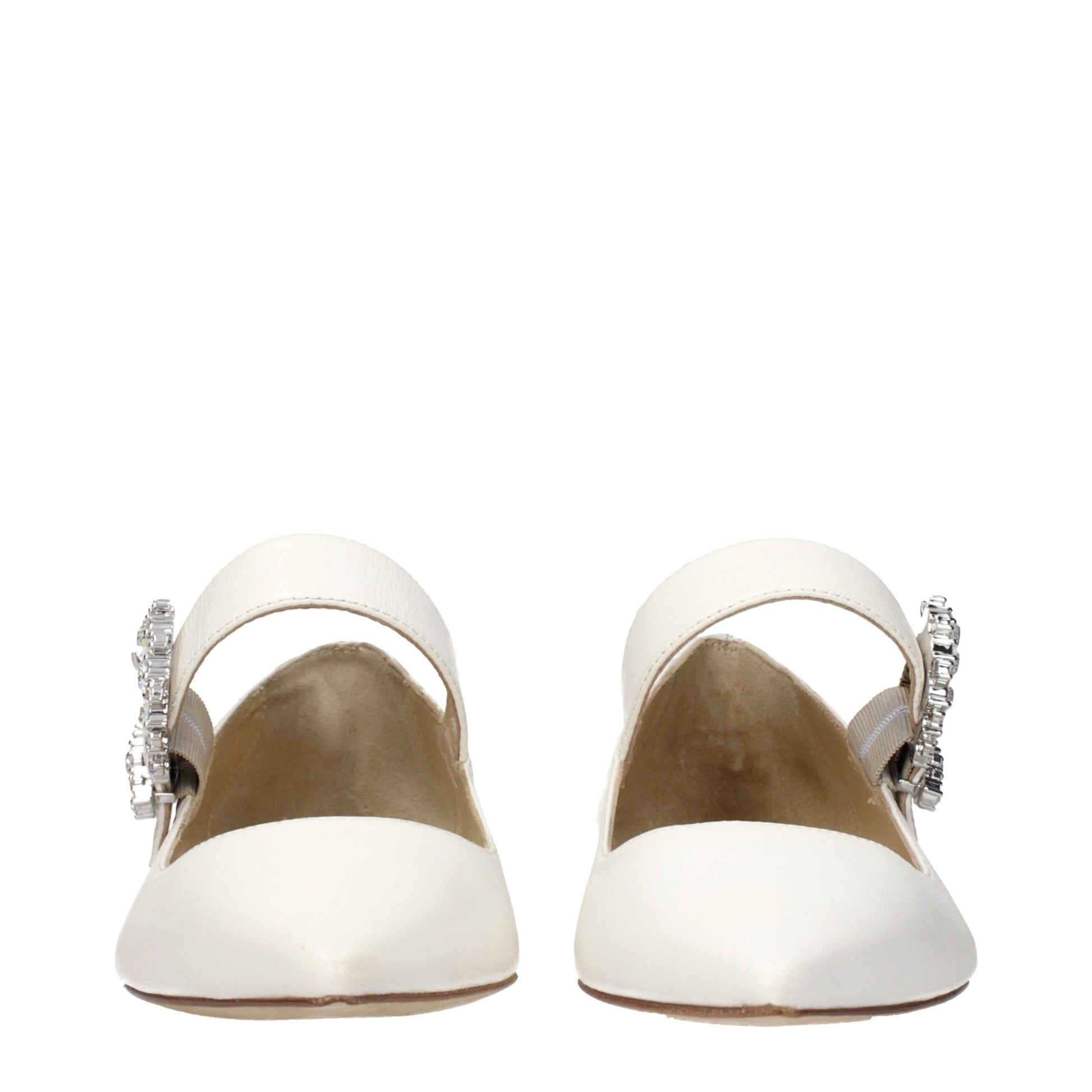 Jimmy Choo – Weiße Ballerinas aus Leder