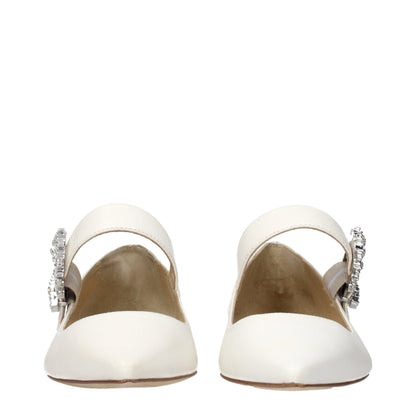 Jimmy Choo – Weiße Ballerinas aus Leder