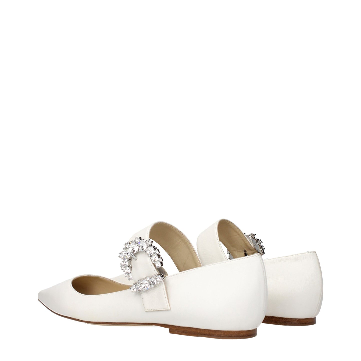 Jimmy Choo – Weiße Ballerinas aus Leder