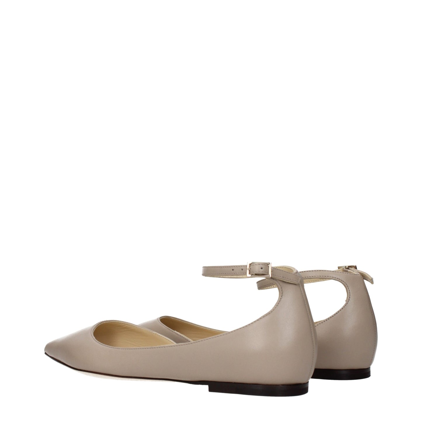 Jimmy Choo Graue Lederballerinas