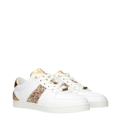 Jimmy Choo Weiße niedrige Lederschuhe