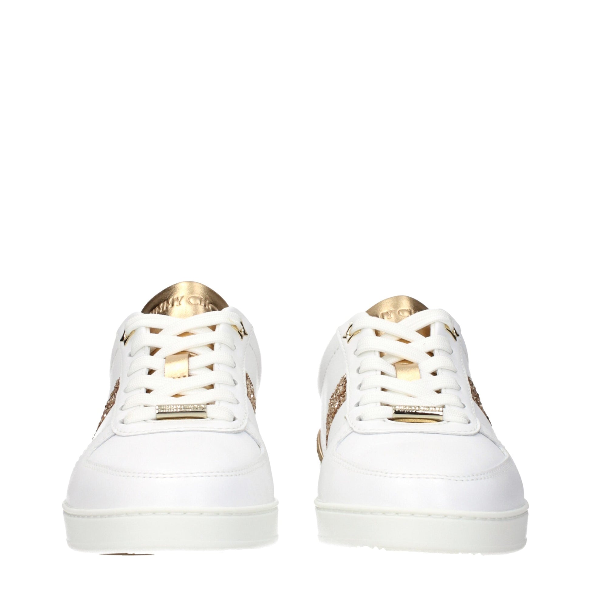Jimmy Choo Weiße niedrige Lederschuhe