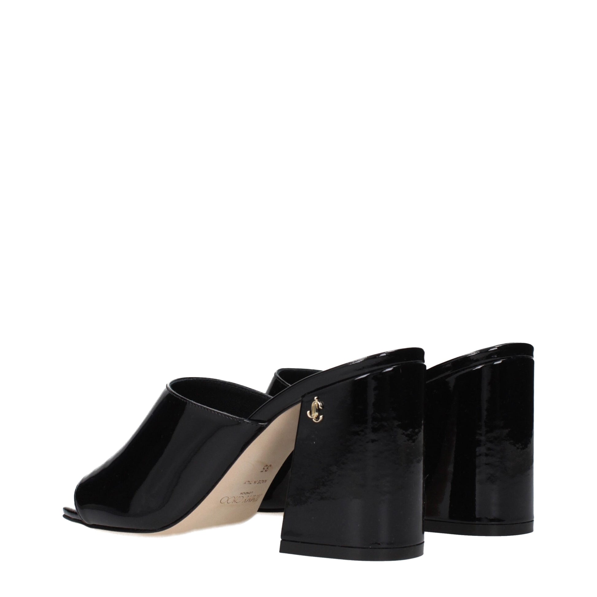 Jimmy Choo Schwarze Lederplattformen