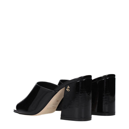 Jimmy Choo Schwarze Lederplattformen