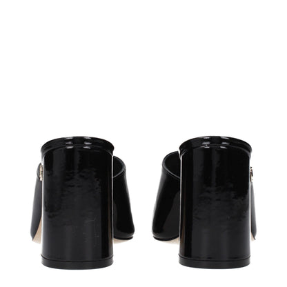 Jimmy Choo Schwarze Lederplattformen