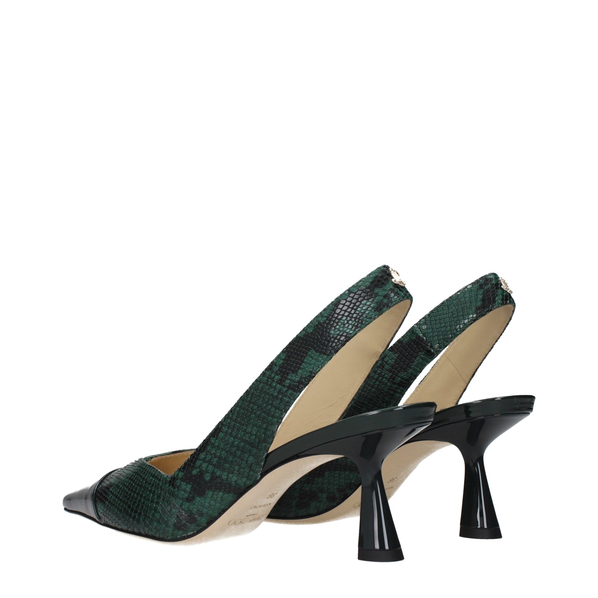 Jimmy Choo Grüne Pumps aus Leder mit hohem Absatz