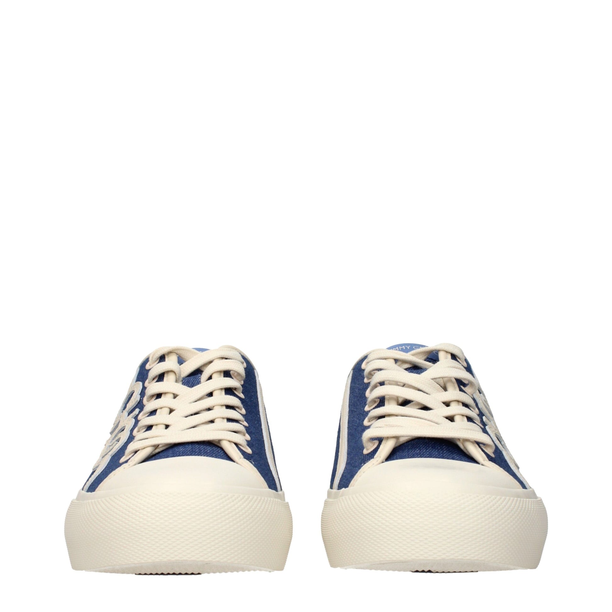 Jimmy Choo Blaue Stoff-Low-Tops