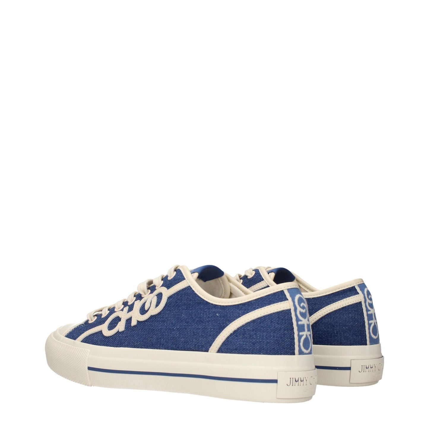 Jimmy Choo Blaue Stoff-Low-Tops