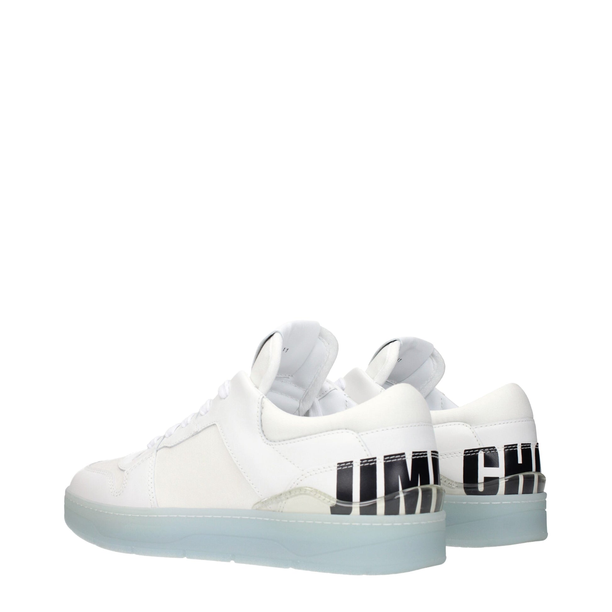 Jimmy Choo White Leather Low Top Sneakers