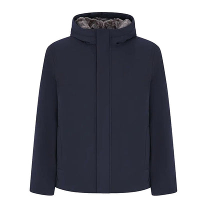 Suns Blue Polyester Jackets & Coat