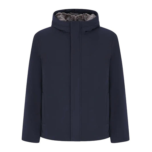 Suns Blue Polyester Jackets & Coat
