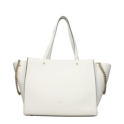 Jimmy Choo White Leather Shoulder Bag
