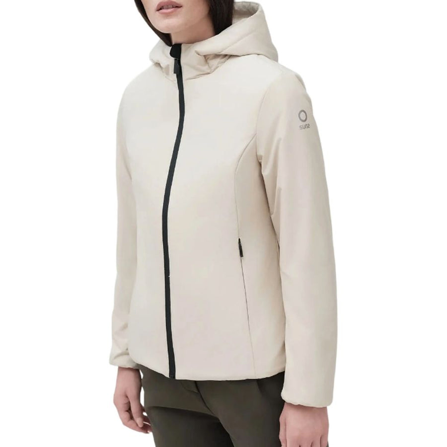 Suns White Polyester Jackets & Coat