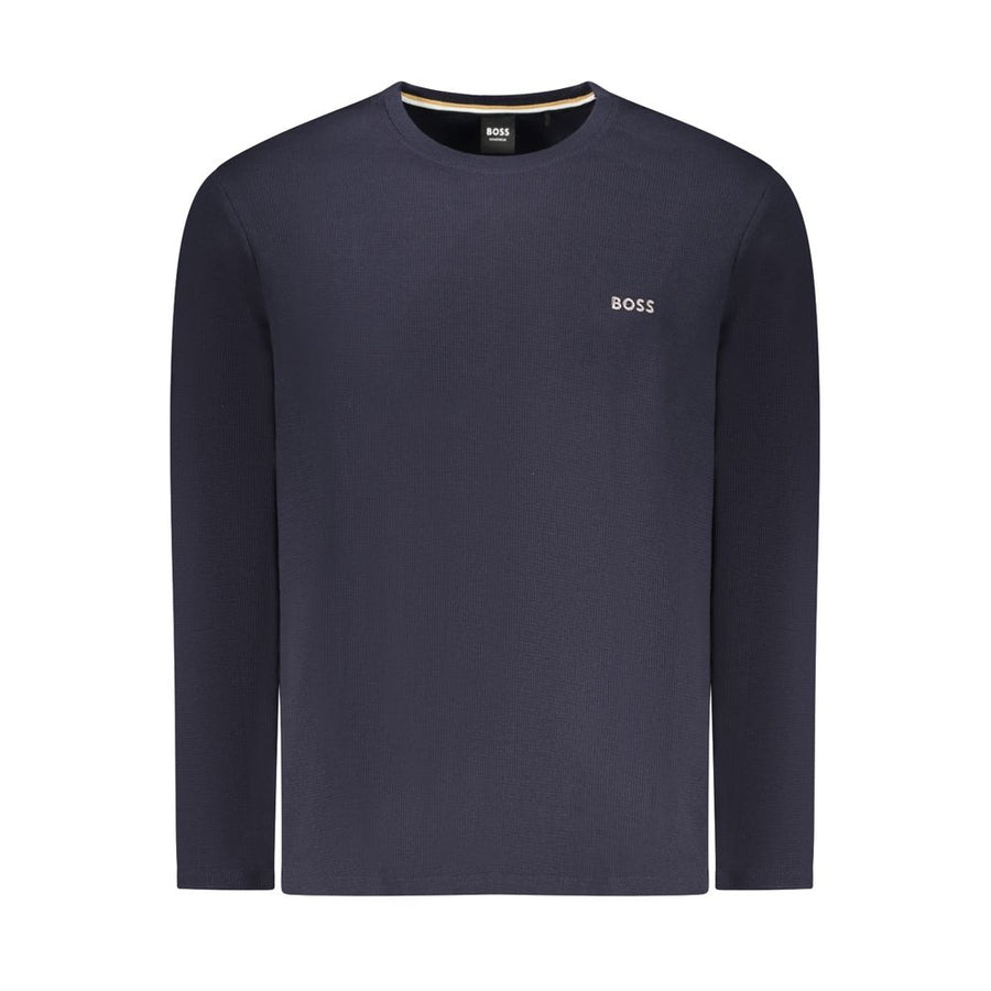 Hugo Boss Blue Cotton Men Sweater