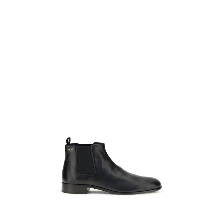 Prada Black Goatskin Ankle Boots