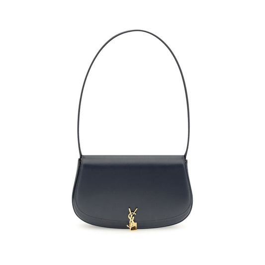 Saint Laurent Blue Calf Leather Bos Taurus Shoulder Bag