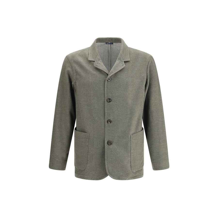 Finamore Bicolor Fleece Wool Coat