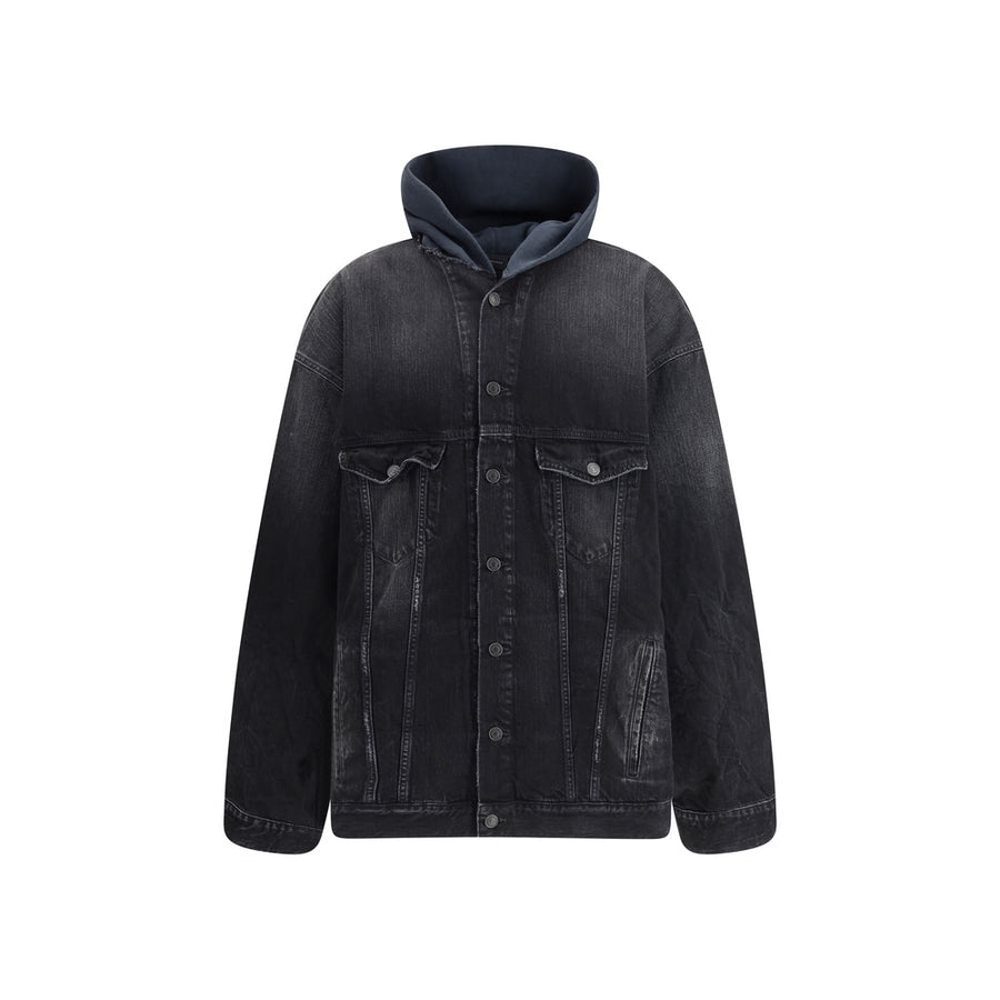Balenciaga Black Cotton Denim Jacket
